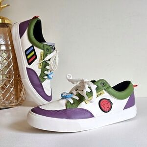 Toy Story Buzz Lightyear Shoes Men 8.5 Disney Pixar Skateboard Colorful Sneakers